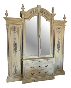 Napoleon III Louis XVI Style Lacquered Wardrobe