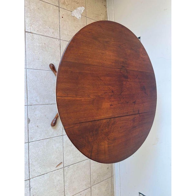 American 18th Century Georgian Style Bird Cage Solid Mahogany Tilt-Top Tripod Tea Table. For Sale - Image 3 of 10