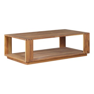 Imperial Grove Outdoor Solid Teak Wood Coffee Table For Sale
