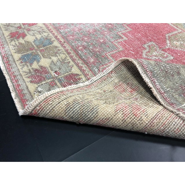 Handmade wool and cotton rug in Turkish Anatolia , Vintage Oushak Rug,Turkish Vintage Anatolian Rug, Handmade wool Rug ....