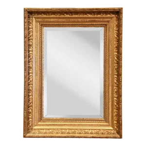 19th Century French Napoleon III Carved Giltwood Wall Mirror