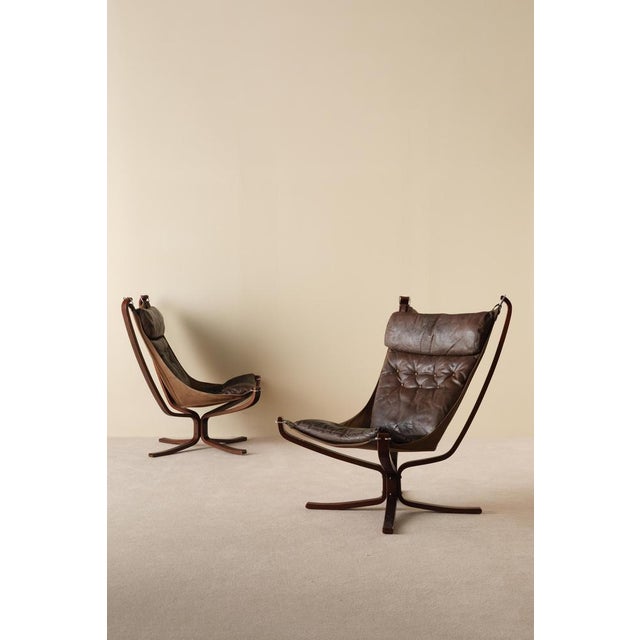 Produced by Vatne möbler in Norway, 1970s. Leather cushions in good condition with minor signs of usage. This piece is...