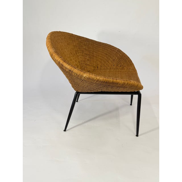Sculptural Italian Wicker Armchair For Sale - Image 4 of 9
