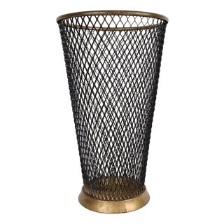 Vintage Round Umbrella Stand in the style of Mathieu Matégot, 1950s For Sale