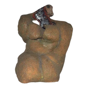 Mid 20th Century Studio Ceramic Abstract Figure Sculpture