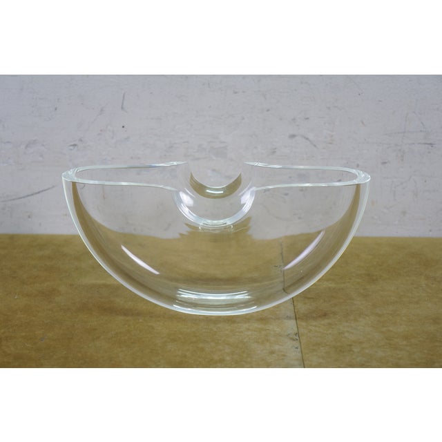Steuben Equinox Neil Cohen Half Moon Notched Art Glass Bowl 10" For Sale - Image 6 of 16