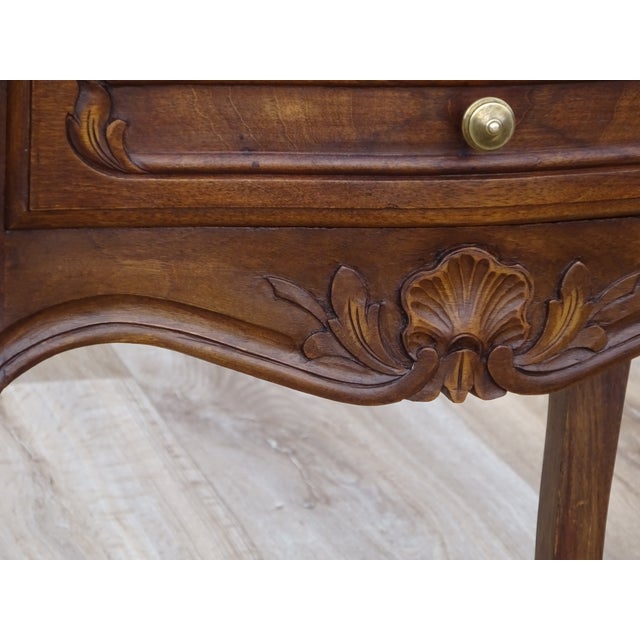 Wood Louis XV Walnut Bedside Table, 1960s For Sale - Image 7 of 18