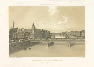 Benoist, The Pont Au Change and Palace of Justice, 1861, Print