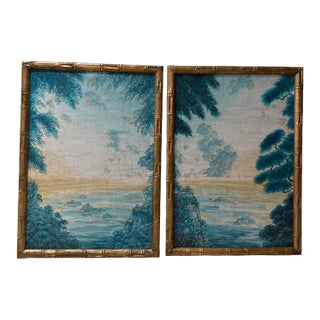 Vintage Italian Paintings Framed - A Pair For Sale