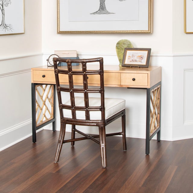 The Chippendale Writing Desk is the perfect blend of style and functionality. Crafted with a maple wood desk top and metal...