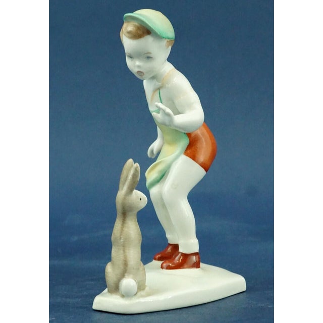Vintage Porcelain Figurines from Hollohàza Manufactory, 1950s, Set of 4 For Sale - Image 15 of 18