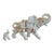 Vintage Royal Elephant & Baby Statues For Sale