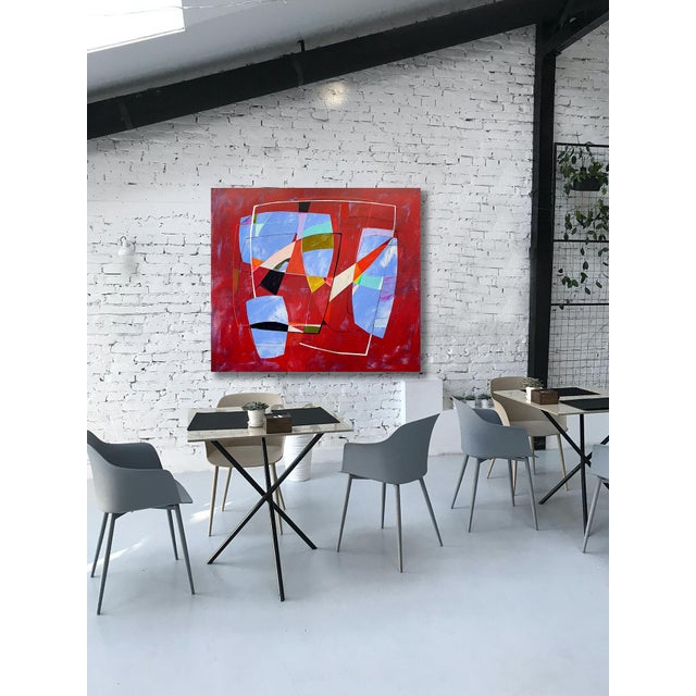 Abbott's large format paintings speak about architecture, design, and materiality by the use of line and shapes to enhance...