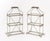 Pair of Regency Style Gilt Metal and Glass Three-Tier Etageres. 24" H x 12.5" W x 6.5" D. Provenance: From a Central Park...