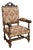 Early 20th Century Louis XIII Oak Armchair For Sale
