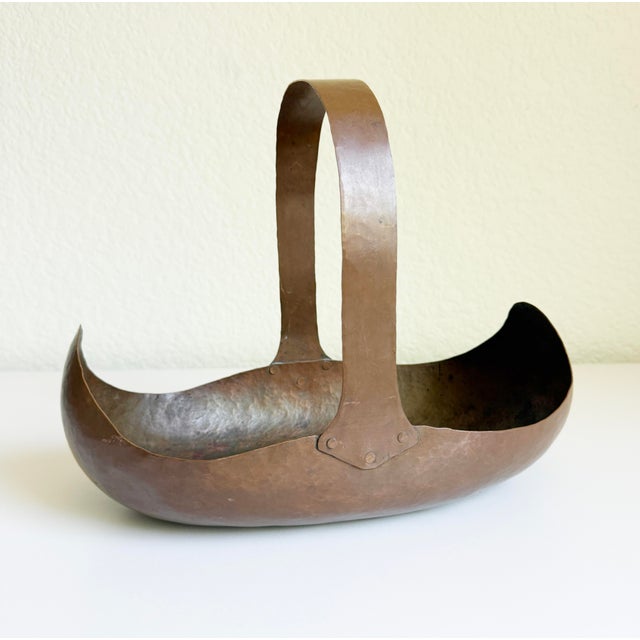 Arts & Crafts, Dirk Van Erp "Canoe" Basket, Early 1900s, Attributed For Sale - Image 13 of 16