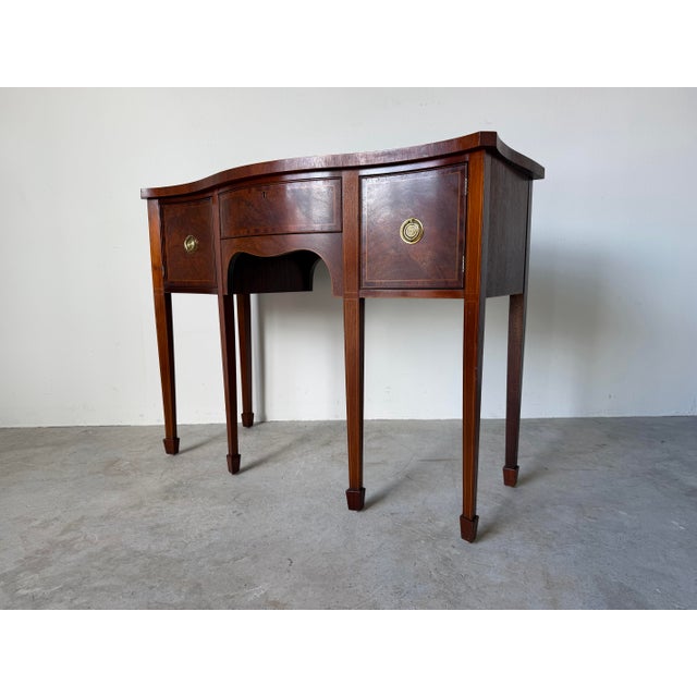 Hollywood Regency Baker Historic Charleston Collection Mahogany Brandy Board / Server Console Table For Sale - Image 3 of 13