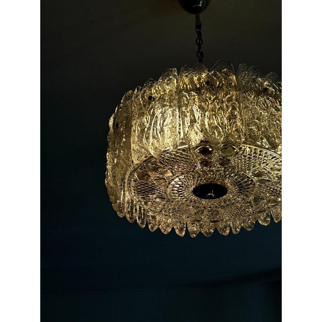 1960s Pendant Lamp with Crystal Glass Elements by Carl Fagerlund for Orrefors, Sweden, 1960s For Sale - Image 5 of 18