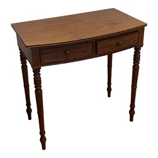Late 19th Century Antique French Mahogany Two Drawer Writing Desk For Sale