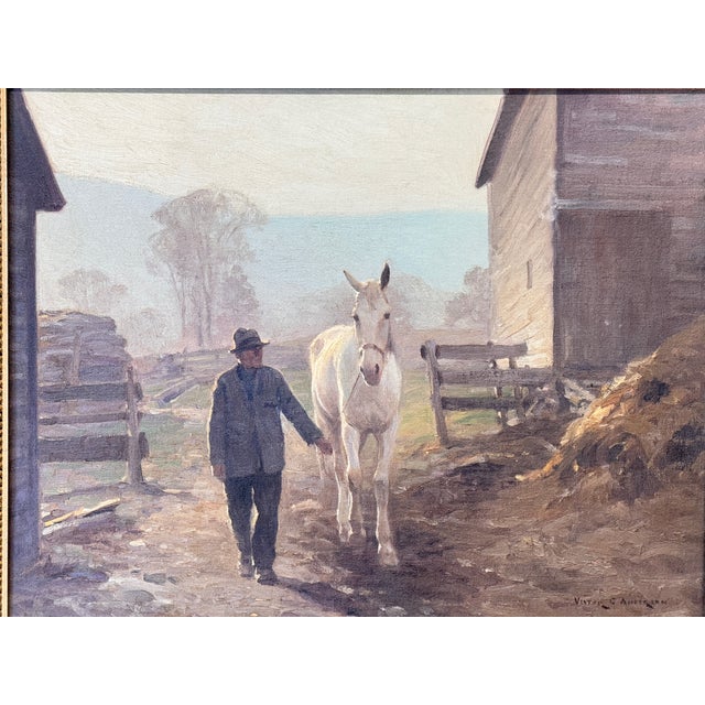 “The End of the Day” Oil on Canvas Painting by Victor Coleman Anderson For Sale - Image 4 of 5