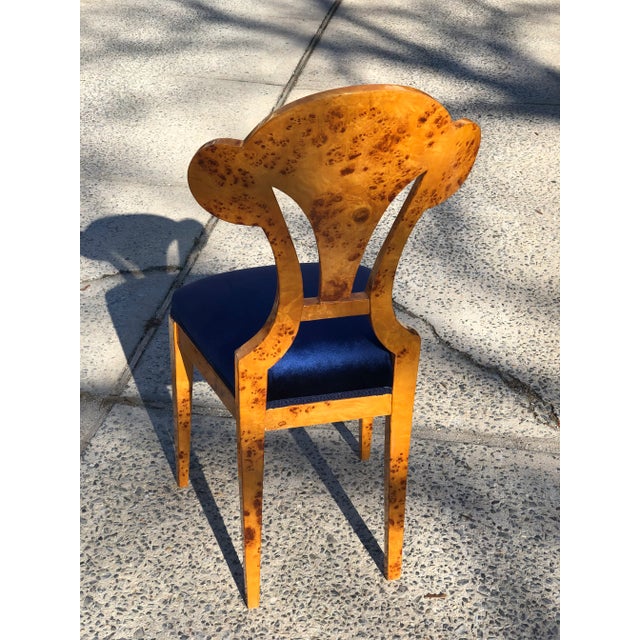 1960s Contemporary Biedermeier Birdseye Maple Accent Chair For Sale - Image 5 of 6