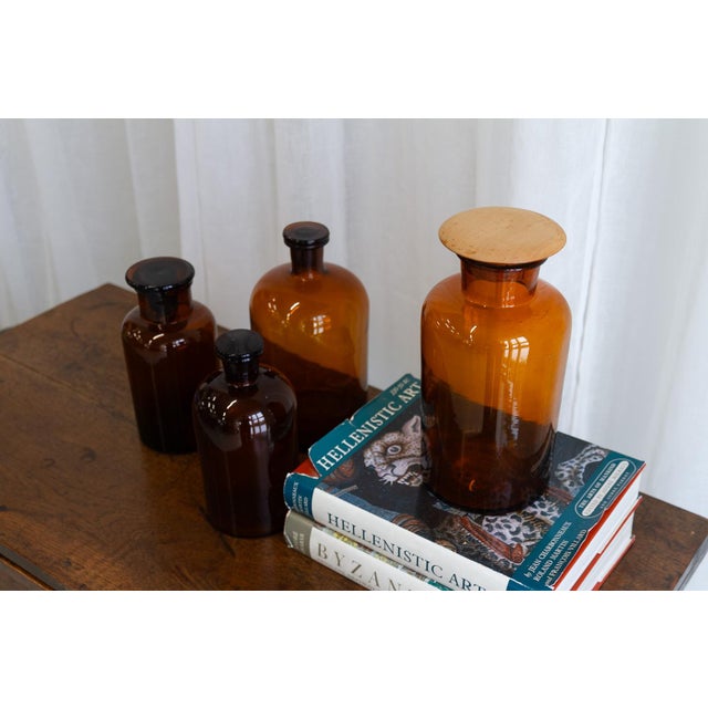 Danish Pharmacy Glass Bottles, 1890s, Set of 4 For Sale - Image 15 of 18