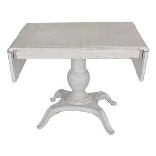 Swedish Painted Pedestal Drop-Leaf Table, circa 1880 For Sale