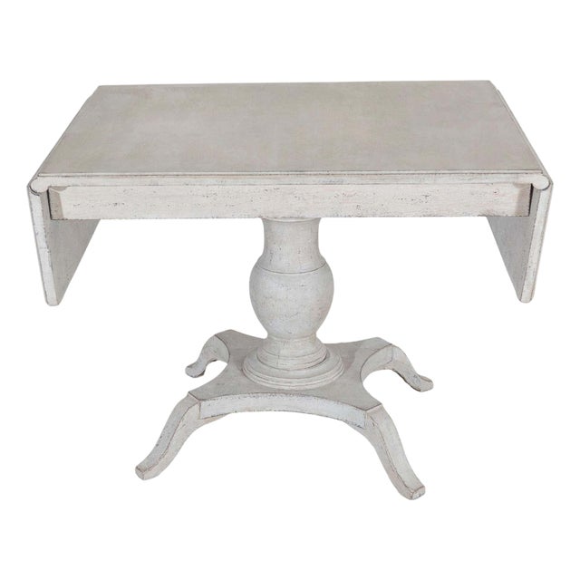 Swedish Painted Pedestal Drop-Leaf Table, circa 1880 For Sale
