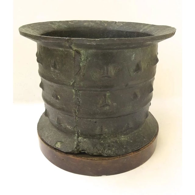 Gothic Medieval Bronze Mortar XIII Century For Sale - Image 3 of 9