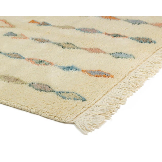 Berber Hand-Knotted Moroccan Wool Rug | 8'2" X 5'1" | One of a Kind For Sale - Image 4 of 12
