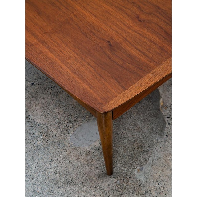 Brown Mid Century Modern EndTable Lane Side Walnut Vintage Square MCM Drawer Large For Sale - Image 8 of 12