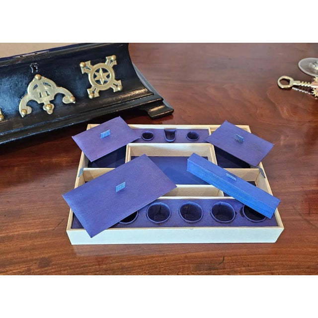 Black Antique Victorian Dressing Box / Table Casket For Sale - Image 8 of 10