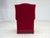 Red Danish Highback Armchair in Red Velour and Ash, 1970s For Sale - Image 8 of 18