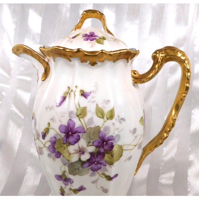 Contemporary Late 18th Century Coffee at Cie Limoges Chocolate Pot For Sale - Image 3 of 10