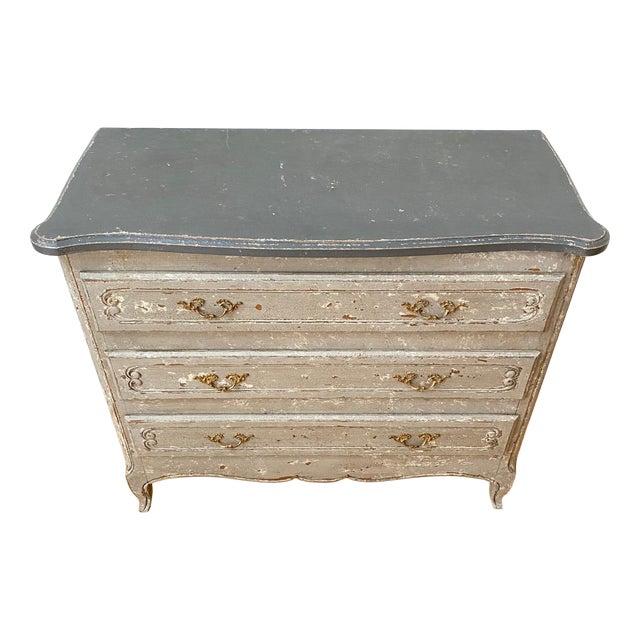 French Chest of Drawers in Grey For Sale
