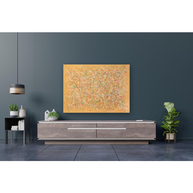 Spring Bloom - Abstract Textural Warm Earthy Action Painting Original Artwork by Marc Raphael For Sale In Los Angeles - Image 6 of 8