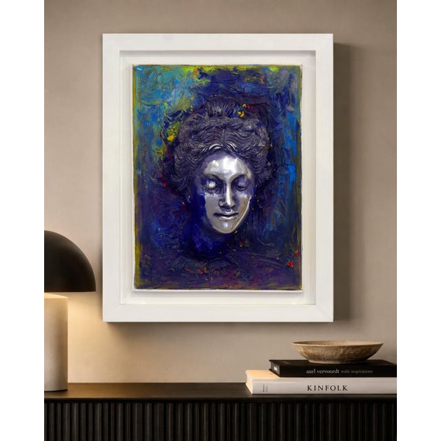 Aluminum Deep Resonance Sculpture on Painted Canvas from Giuseppe Caiafa, 2024 For Sale - Image 4 of 6