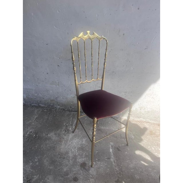 Vintage Italian Brass Chiavari Chair, 1970s For Sale - Image 4 of 10