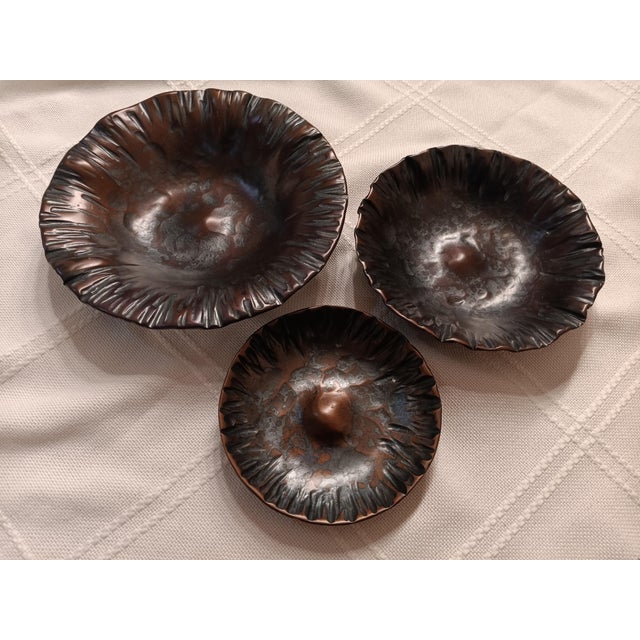 Hand Forged Decorative Nesting Bowls For Sale In New York - Image 6 of 6