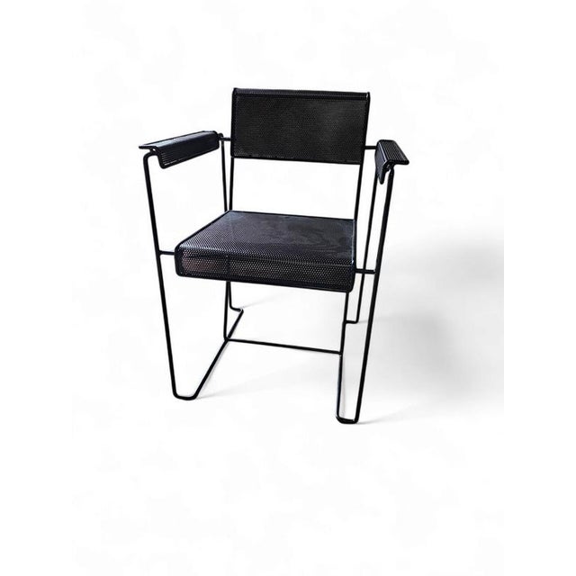 Minimalist Steel Perforated Chair, Netherlands, 1970s For Sale - Image 9 of 9