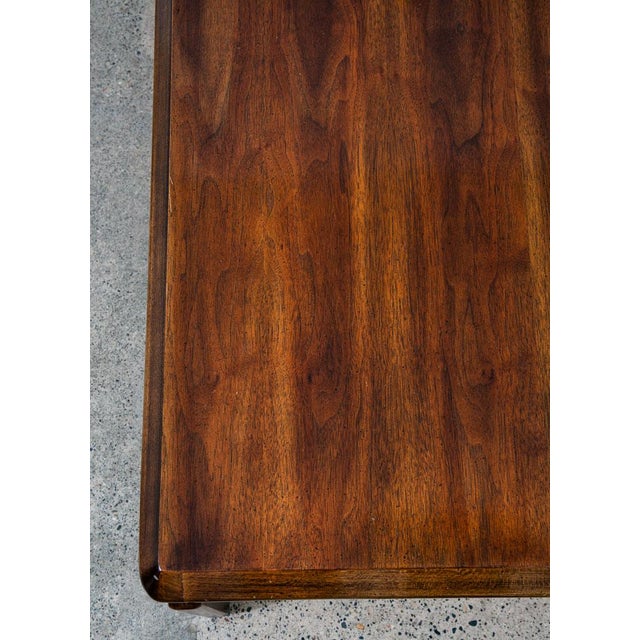 Brown 1960s Mid Century Modern Coffee Table Lane Walnut Vintage Square Sled 1207 - 27 For Sale - Image 8 of 12