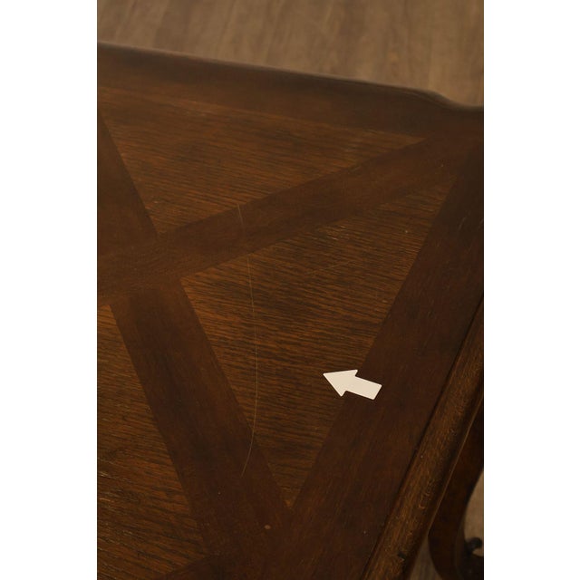 French Country Parquetry Top Expandable Dining Table For Sale - Image 15 of 18