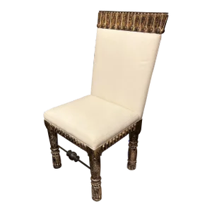 1990s Vintage Hand-Carved Spanish Colonial Style Chair