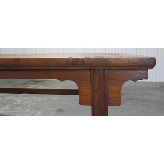 Brown 62" Long Antique Brown Console Table For Sale - Image 8 of 8