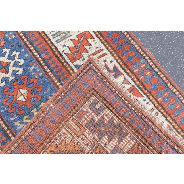 Traditional Antique Kazak Rug 3'7'' x 6'9'' For Sale - Image 3 of 12