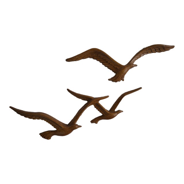 1980s Wooden Seagull Wall Decor For Sale