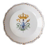 18th Century Nevers Revolutionary Polychrome Tin-Glazed Faïence Earthenware Plate For Sale