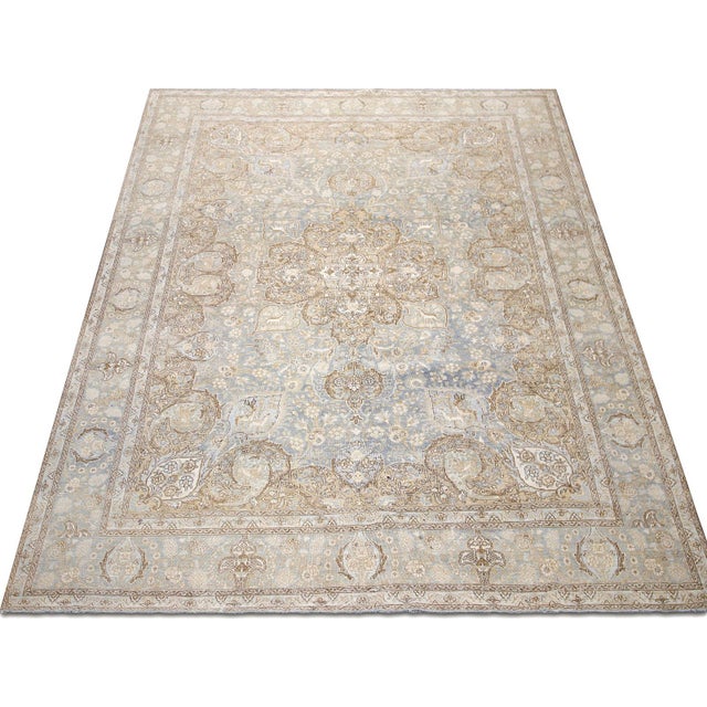 1940s 1940s Persian Tabriz Rug For Sale - Image 5 of 5