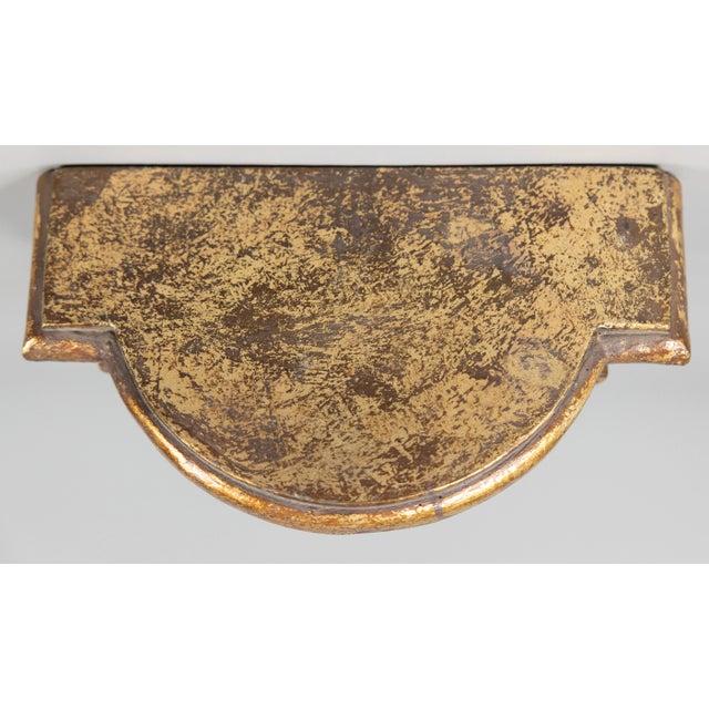 Large Vintage Italian Gilt Wall Bracket Shelf For Sale In Houston - Image 6 of 9
