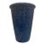 Vintage Minimalist Flared Ceramic Vessel in Speckled Cobalt Blue Glaze For Sale